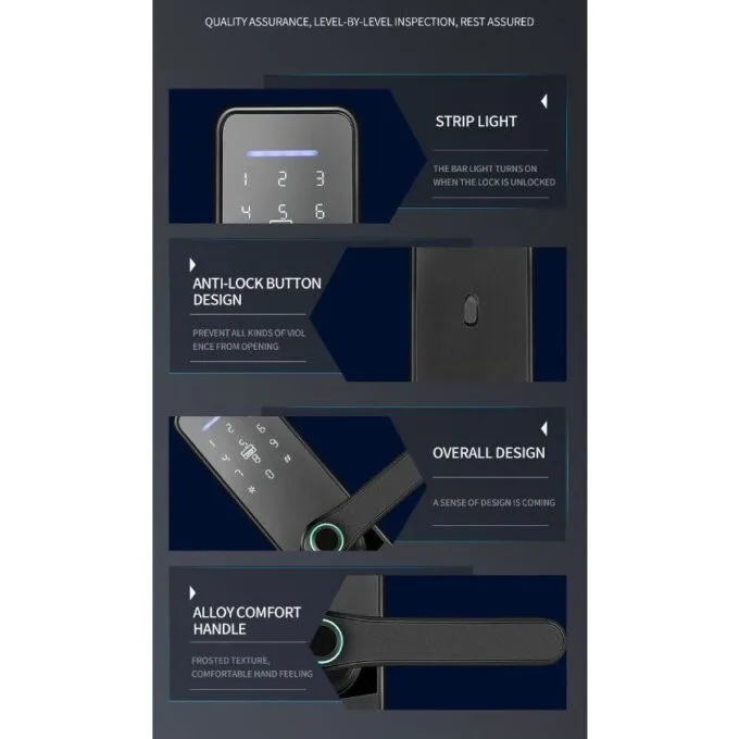 Zudsec Standalone Door Lock Metal With Fingerprint-WiFi — image 7
