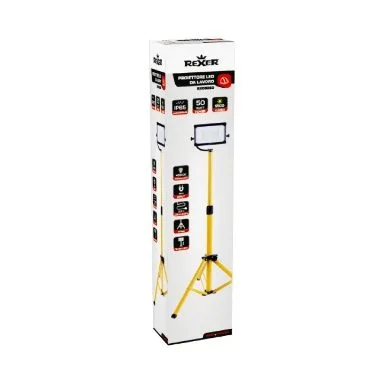 Rexer Floodlight with Tripod Mains Powered 4000k 1 x 50W / 5500 lms RX08050 — image 5