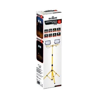 Rexer Floodlight with Tripod Mains Powered 4000k 2 x 50W / 5500 lms RX08052 — image 4