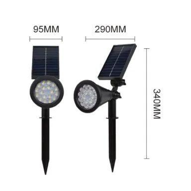REXER Outdoor Multicolor RGBW IP65 LED Solar Spike Spotlight — image 3