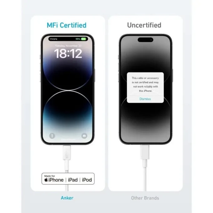 Anker Mobile Cable USB-C to MFI 1.8m 322 White — image 3