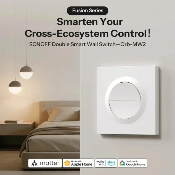 Sonoff Smart Wall Mechanical Switch 1-Button 2 Gang White With Matter — image 9
