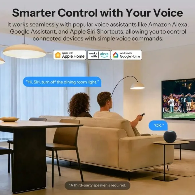 Sonoff Smart Wall Mechanical Switch 1-Button 2 Gang White With Matter — image 5