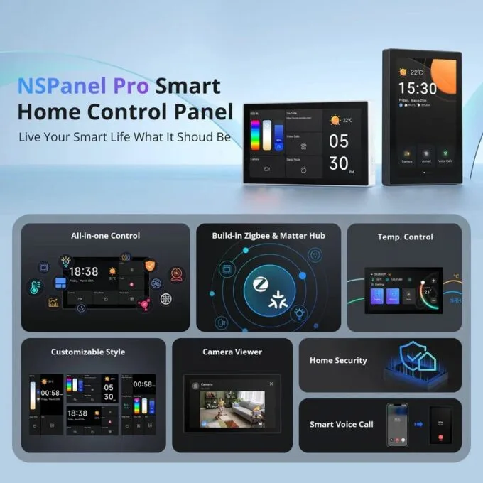 Sonoff Wifi Smart NS Panel Pro with Full Touch Display Grey 4.7Inch With Matter — image 2