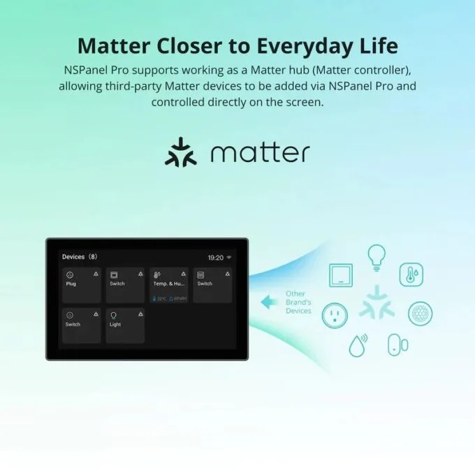 Sonoff Wifi Smart NS Panel Pro with Full Touch Display Grey 4.7Inch With Matter — image 5