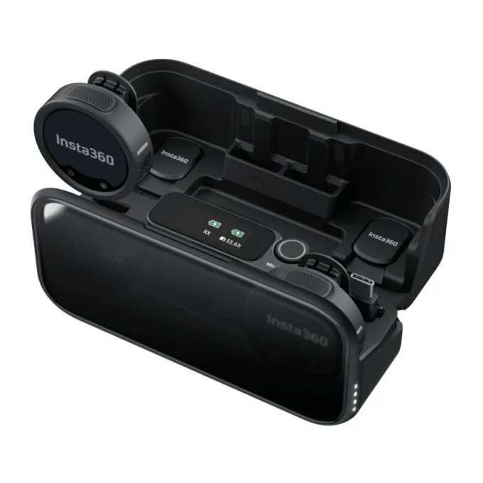 Insta360 Wireless Microphone Pro 2 TX+1 RX+Charge Case - 3-Mic Array, AI NoiseCancel, Custom Display — image 2