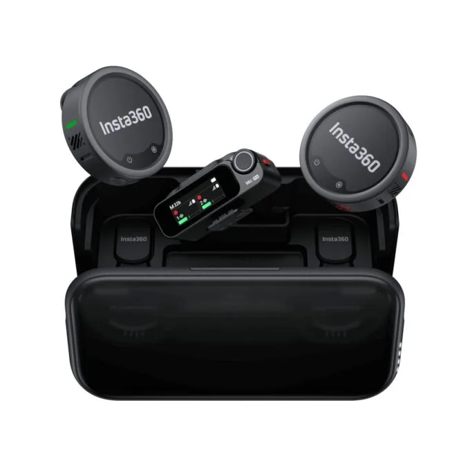 Insta360 Wireless Microphone Pro 2 TX+1 RX+Charge Case - 3-Mic Array, AI NoiseCancel, Custom Display — image 3
