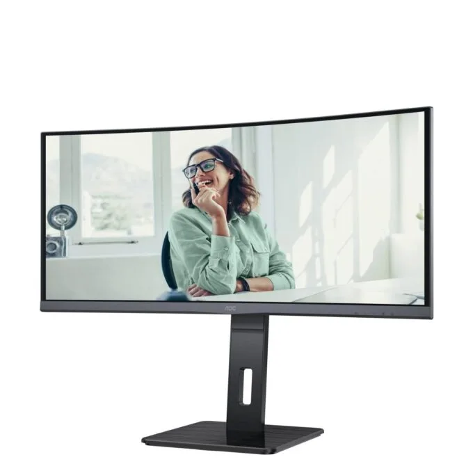 AOC CU34P3CV 34-inch Curved UWQHD VA Monitor – 3440x1440, 100Hz, 4ms, USB-C 65W Docking, USB Hub, RJ45, Speakers — image 8