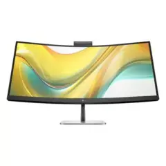 HP S5 Pro 534PM - 34-inch Curved WQHD (3440×¹440) Business Monitor - VA Panel, 100 Hz, 5ms, 400 Nits, Poly Studio 5MP Webcam, Speakers, USB-C 100W, LAN, HDMI 2.0, DP 1.4, VESA