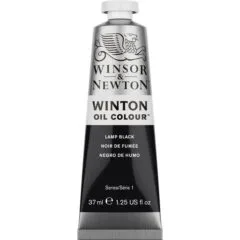 W&N WINTON OIL COLOUR 37ML TBE LAMP BLACK