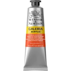 W&N GALERIA ACRYLIC COLOUR 60ML TBE CADMIUM ORANGE HUE