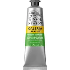 W&N GALERIA ACRYLIC COLOUR 60ML TBE PERMANENT GREEN LIGHT