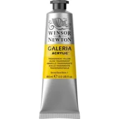 W&N GALERIA ACRYLIC COLOUR 60ML TBE TRANSPARENT YELLOW