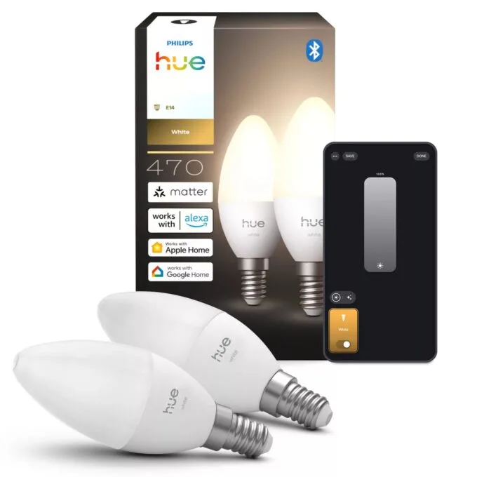 Philips Hue E14 3.7W White Light (2700 K) B39 2-pack candle — image 2