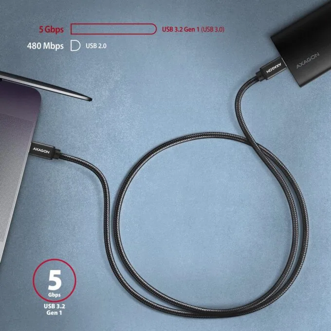 BUCM3-CM30AB USB-C cable - USB-C, 3.0m, PD 60W, 3A, ALU, braid, black — image 6