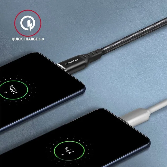 BUCM-AM10AB USB-C cable - USB-A, 1.0m USB 2.0, 3A, ALU, Black cover — image 5