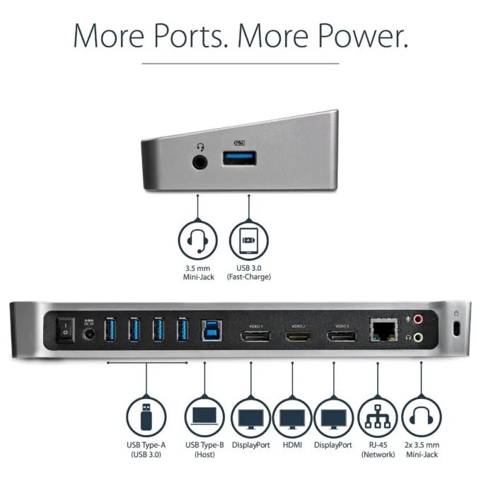 StarTech.com USB3DOCKH2DP laptop dock/port replicator — image 10