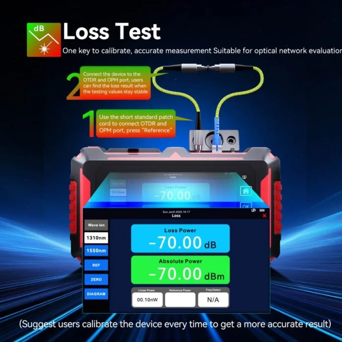Noyafa Fiber & Network Tester with 150km OTDR, Full-protocol Network Analysis, PoE Testing, Ethernet Cable Verification, Multimeter NF-8607 — image 10