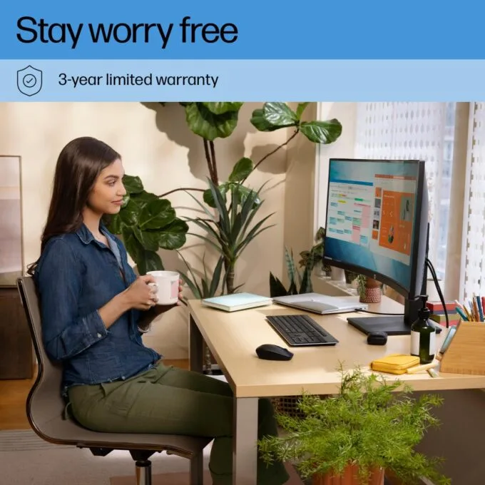 HP P34hc G4 - 34-inch WQHD Curved VA Monitor with USB-C PD, 100Hz, Speakers, USB Hub - 21Y56AA — image 11