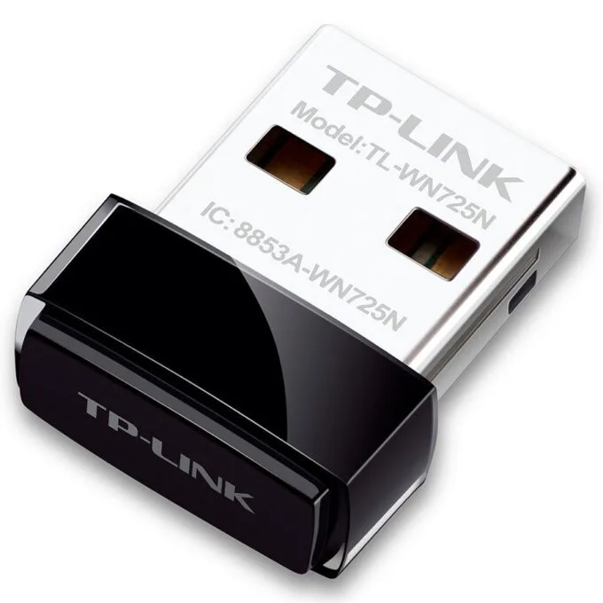 NIC TP-Link TL-WN725N, USB 2.0 Nano Adapter, 2,4GHz Wireless N 150 Mbps, Internal Antenna, Miniature design 18.6x15x7.1mm — image 1