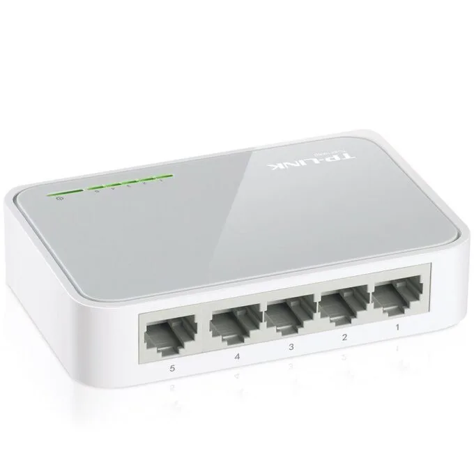 Switch TP-Link TL-SF1005D, 5-Port RJ45 10/100Mbps desktop switch, Fanless, Auto Negotiation/Auto MDI/MDIX, Plastic case — image 2