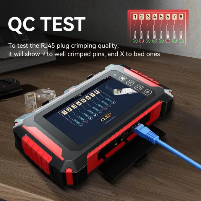 Noyafa Fiber & Network Tester with 150km OTDR, Full-protocol Network Analysis, PoE Testing, Ethernet Cable Verification, Multimeter NF-8607 — image 14