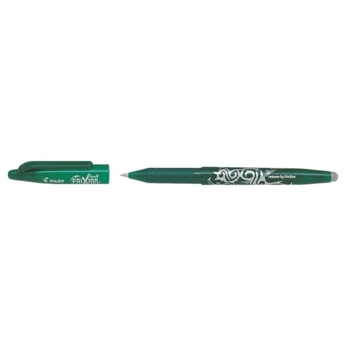 PILOT FRIXION BALL - GEL INK ROLLER - GREEN - MEDIUM TIP (0.7MM) — image 1