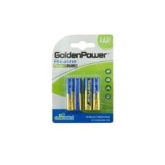 4PC/CARD GOLDEN POWER 1.5V AAA ALKALINE POWER PLUS
