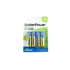 4PC/CARD GOLDEN POWER 1.5V AA ALKALINE POWER PLUS