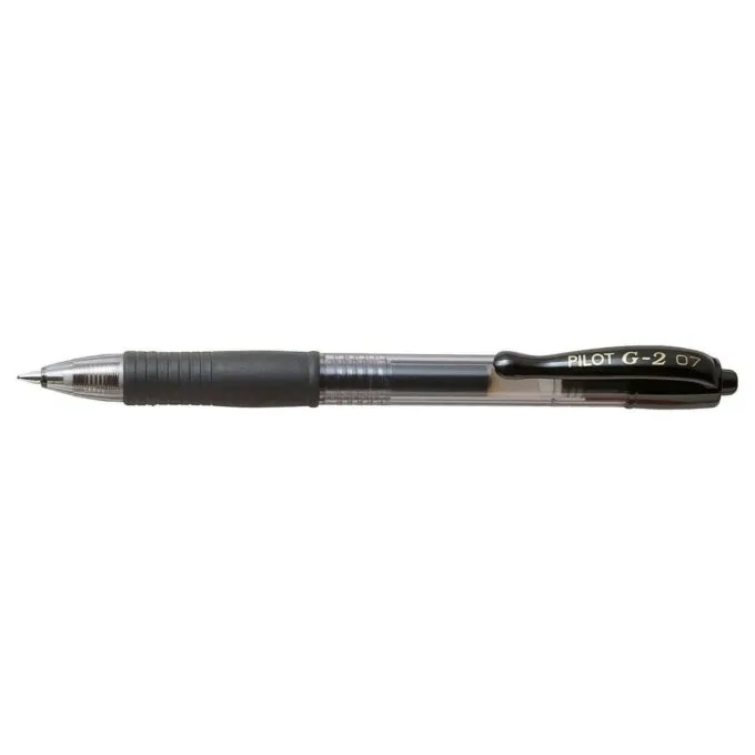 PILOT G-2 - GEL INK ROLLER - BLACK - MEDIUM TIP (0.7MM) — image 1