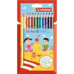 STABILO TRIO THICK PENCIL 12 PCS WALLET