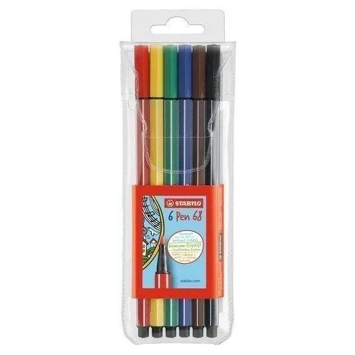 STABILO PEN 68 WALLET OF 6 PCS — image 1