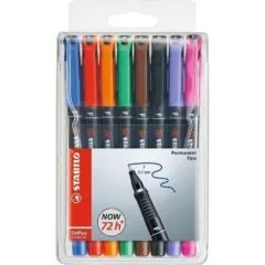 STABILO OHPEN UNIVERSAL PERMANENT FINE WALLET OF 8 PCS