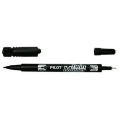 PILOT TWIN MARKER EXTRA FINE / FINE TIP BLACK BEGREEN