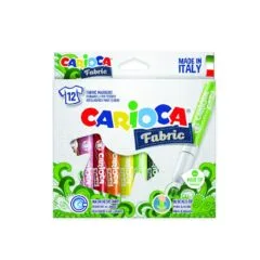 CARIOCA CHROMATEX 12 MARKERS WITH SPECIAL INK FOR FABRIC