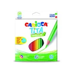 CARIOCA TITA WOOD FREE TRIANGULAR PENCIL BOX 24PCS