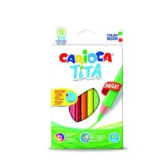 CARIOCA TITA WOOD FREE MAXI PENCIL BOX 12 PCS