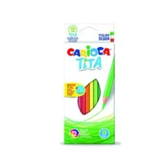 CARIOCA TITA WOOD FREE PENCIL BOX 12 PCS