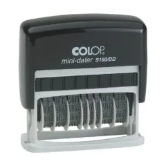 COLOP S 160/DD D04 BLACK/ BLUE (MINI DOUBLE DATER)