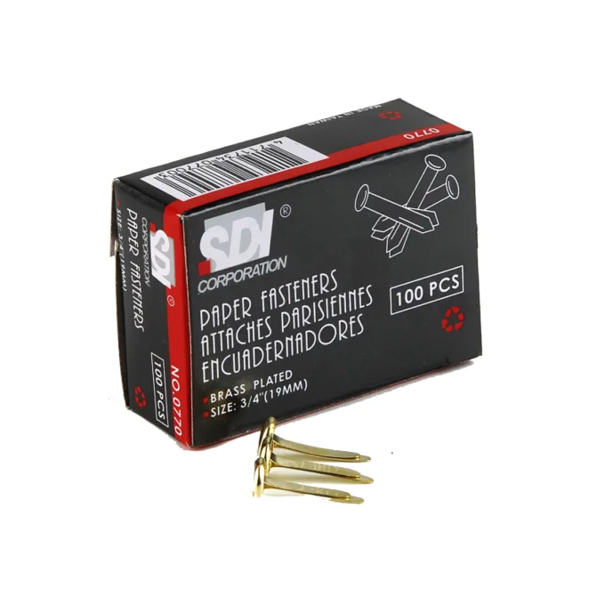 SDI PAPER FASTENER 3/4 100 PCS BOX — image 1