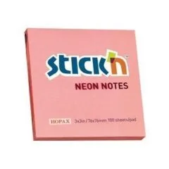 STICK N 76X76MM 100 SHEETS PAD PINK