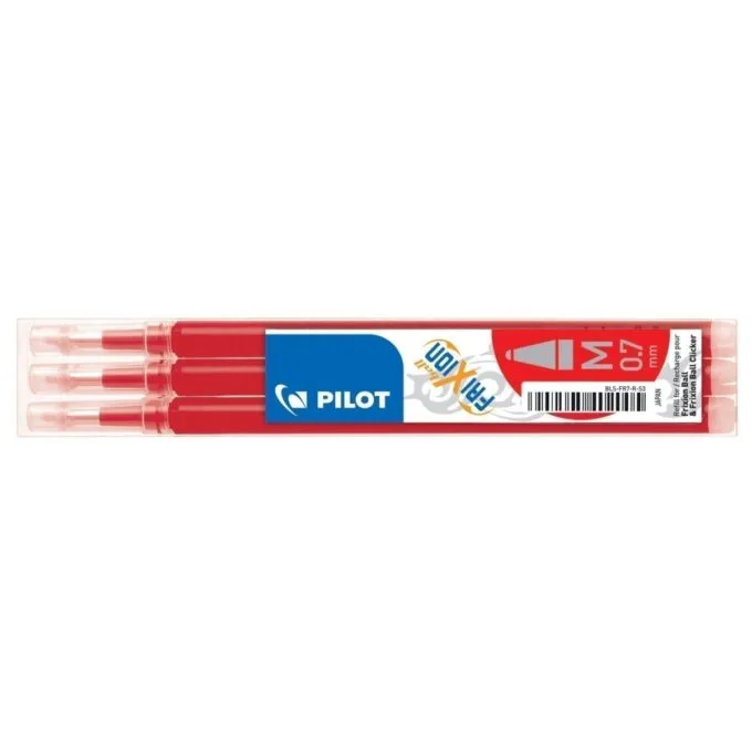PILOT REFILL FOR FRIXION BALL 0.7MM RED 3PCS SET — image 1