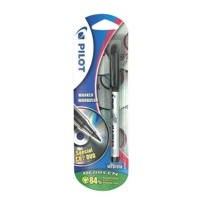 PILOT CD MARKER EXTRA FINE BLACK BLISTER — image 1
