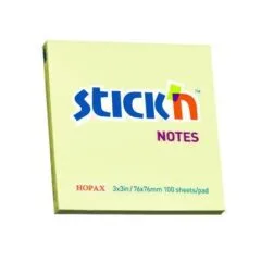 STICK N 76X76MM 100 SHEETS PAD YELLOW