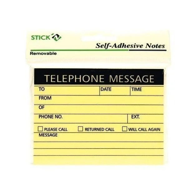 STICK N TELEPHONE MESSAGE 100 SHEETS PAD — image 1