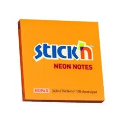 STICK N 76X76MM 100 SHEETS PAD ORANGE