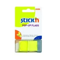 STICK N POP-UP FLAGS 45X25MM 50 SHEETS PAD LEMON