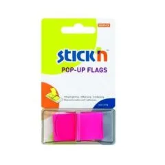 STICK N POP-UP FLAGS 45X25MM 50 SHEETS PAD MAGENTA