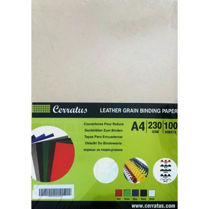 CERRATUS A4 PAPER COVER GREY 230GSM 100PCS BOX — image 1