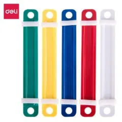DELI PLASTIC PRONG FASTENERS 2-HOLE 80MM 50 SETS / COLOR BOX